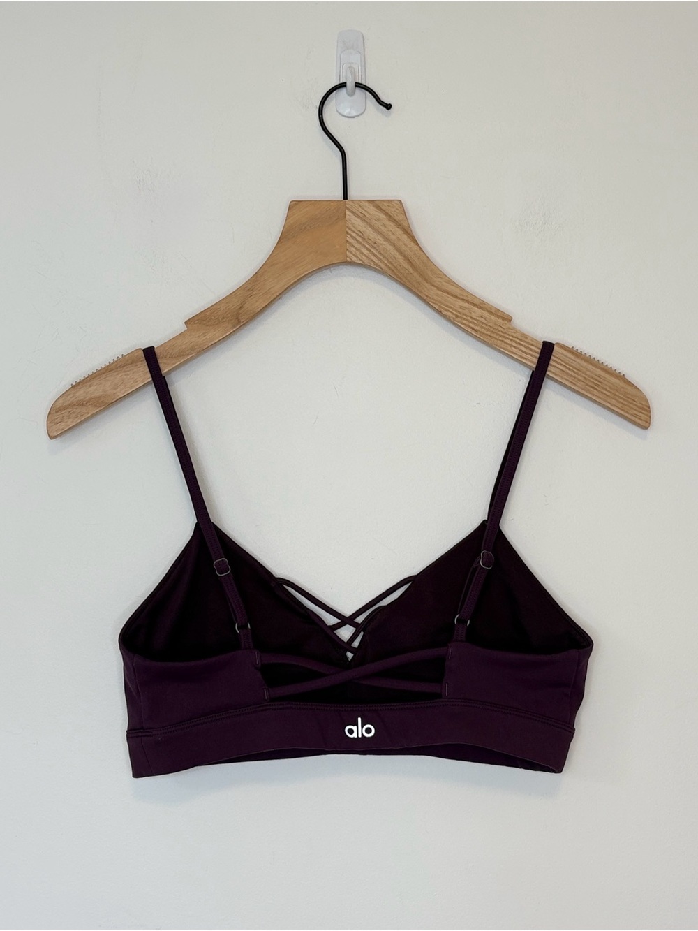 ALO YOGA INTERLACE BRA in EGGPLANT , sz : XS - Picture 4 of 7